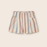 Striped Cotton Shorts (Ivory)