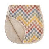 Organic Cotton Muslin Burp Cloth 2-Pack (Retro Check)