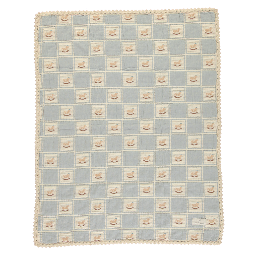 Rocking Horse Blanket (Blue Horse Patchwork)