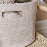 Printed Mini Storage Bin (Pin Dot Peony)