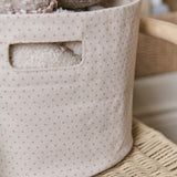 Printed Mini Storage Bin (Pin Dot Peony)
