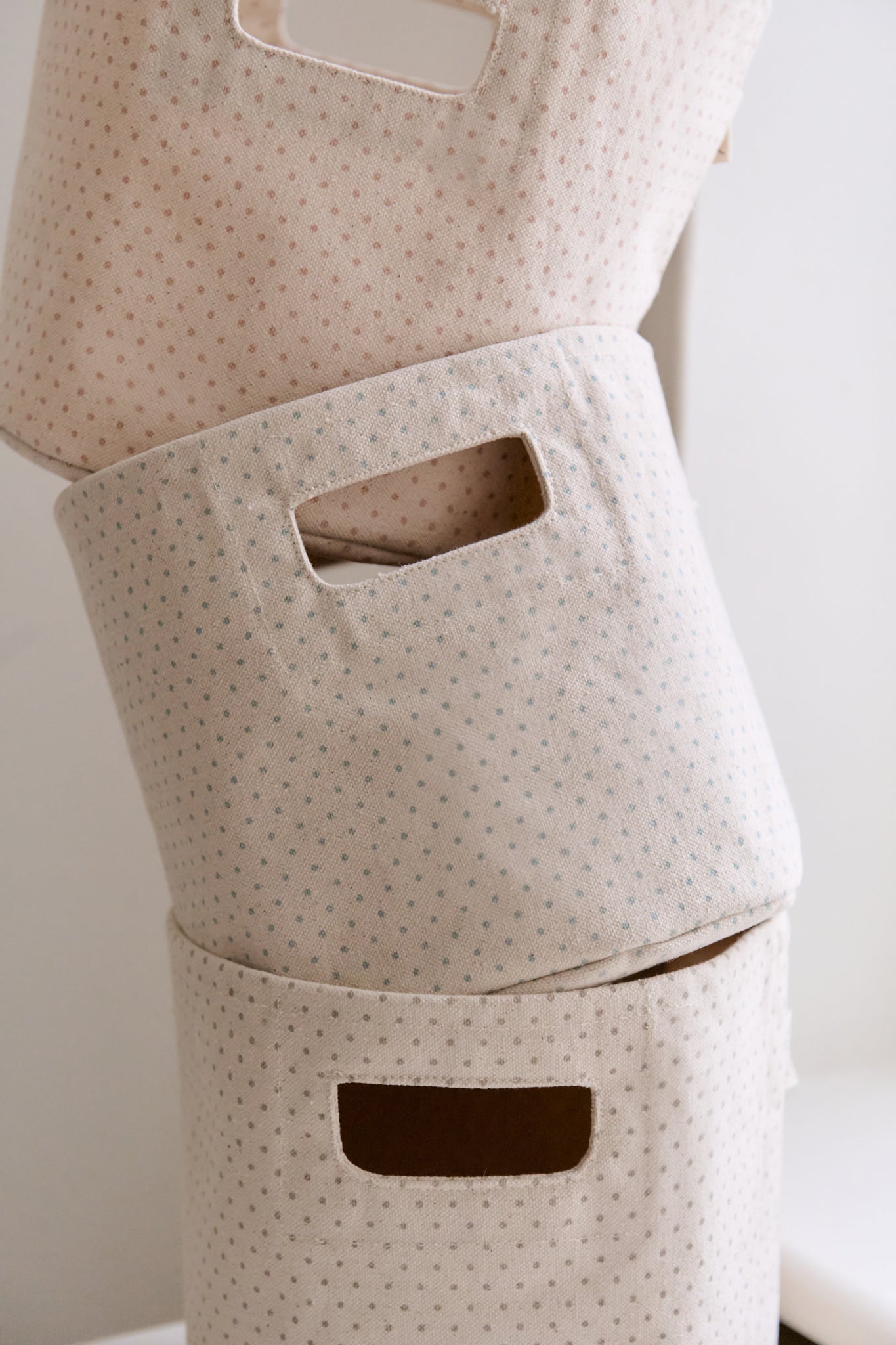 Printed Mini Storage Bin (Pin Dot Peony)