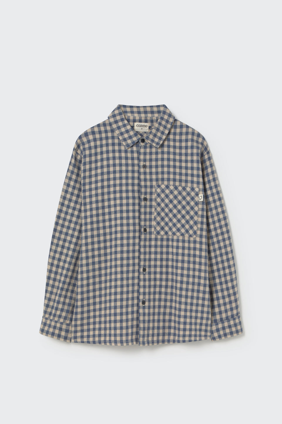 Gingham Flannel Shirt (Stone)