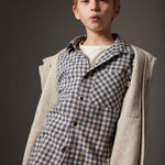 Gingham Flannel Shirt (Stone)