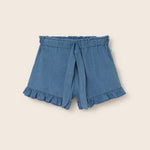 Chambray Denim Shorts (Blue)