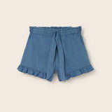 Chambray Denim Shorts (Blue)