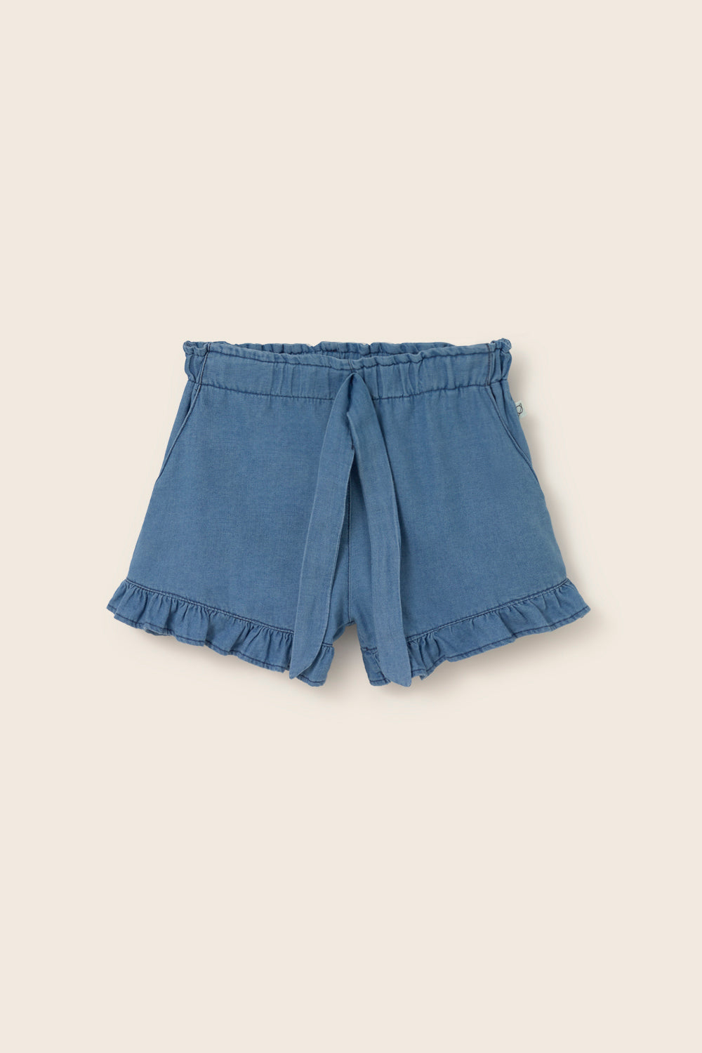 Chambray Denim Shorts (Blue)