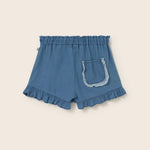 Chambray Denim Shorts (Blue)