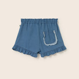 Chambray Denim Shorts (Blue)