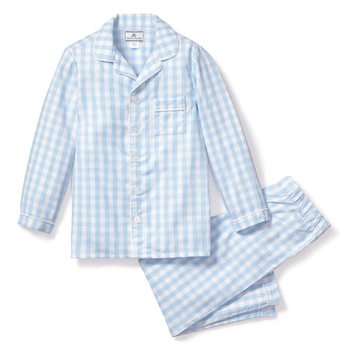 Pajama Set (Light Blue Gingham)