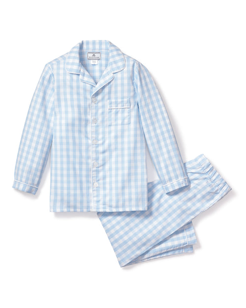 Pajama Set (Light Blue Gingham)