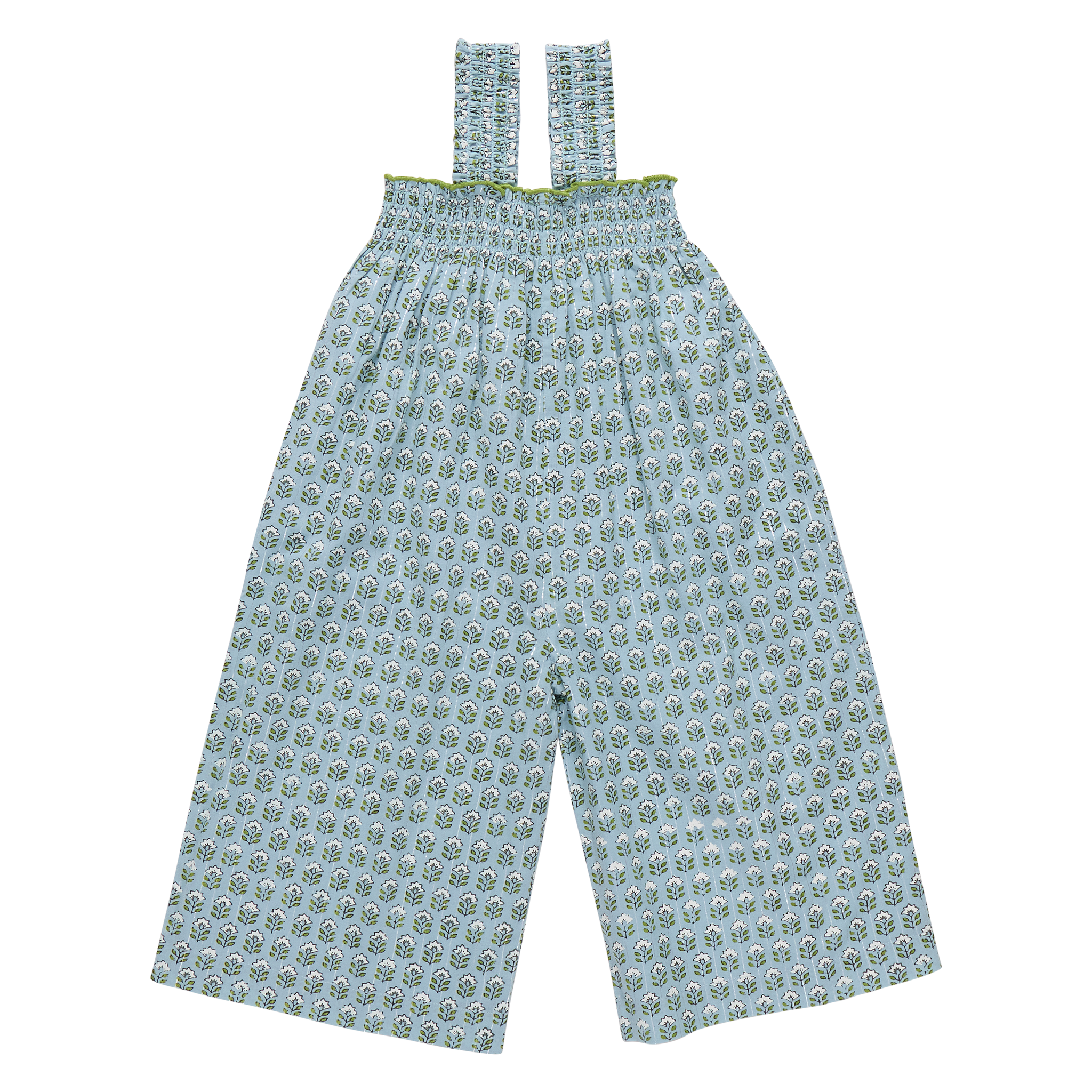 Girls Eleven Jumper (Blue Prairie Block Print)