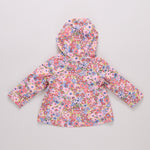 Girls Rafa Reversible Raincoat (Burgundy Sketched Floral)