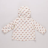 Girls Rafa Reversible Raincoat (Rainy Day Dachshunds)