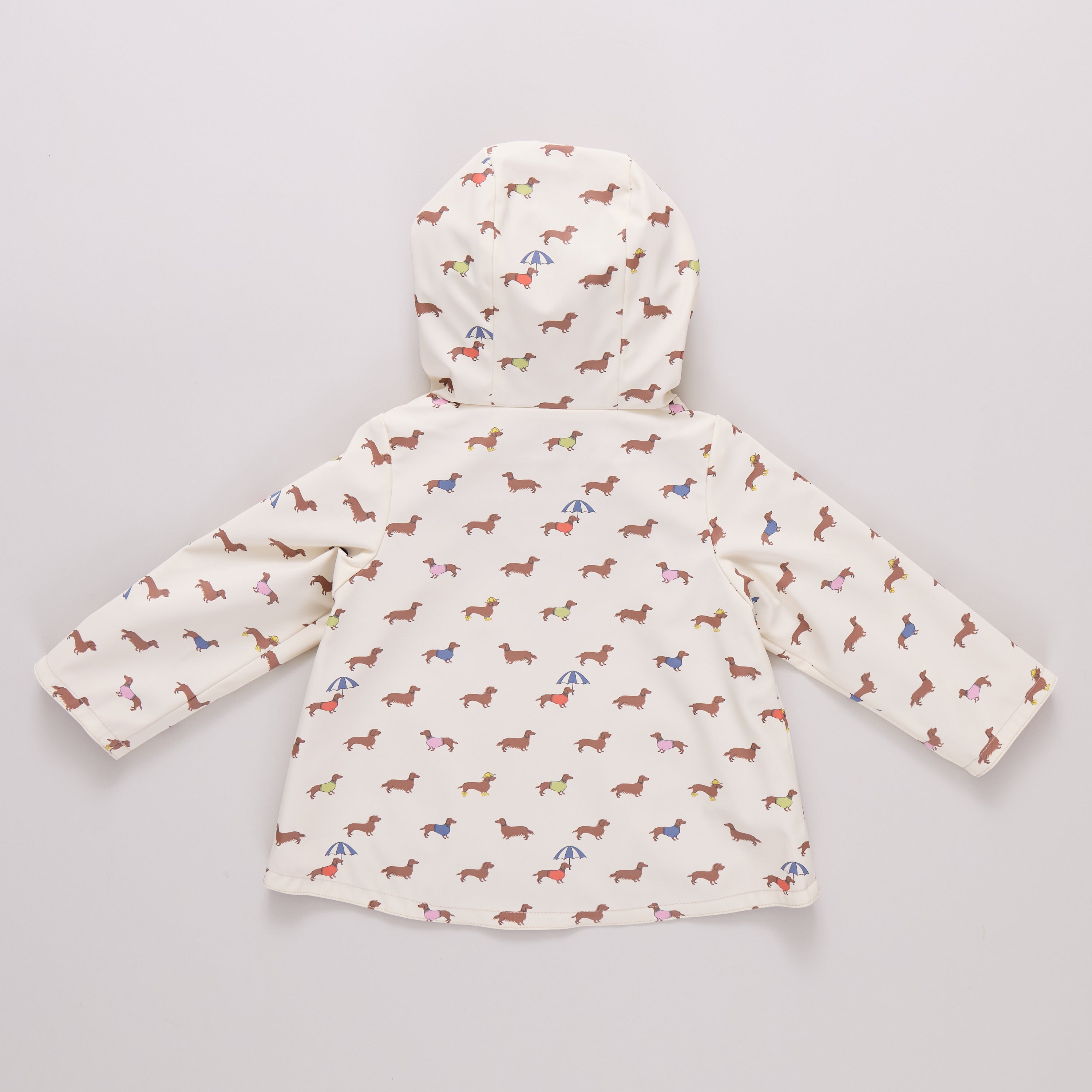 Girls Rafa Reversible Raincoat (Rainy Day Dachshunds)