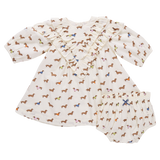 Baby Girls Everly Dress Set (Dachsunds In Sweaters)