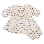 Baby Girls Everly Dress Set (Dachsunds In Sweaters)