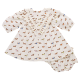 Baby Girls Everly Dress Set (Dachsunds In Sweaters)