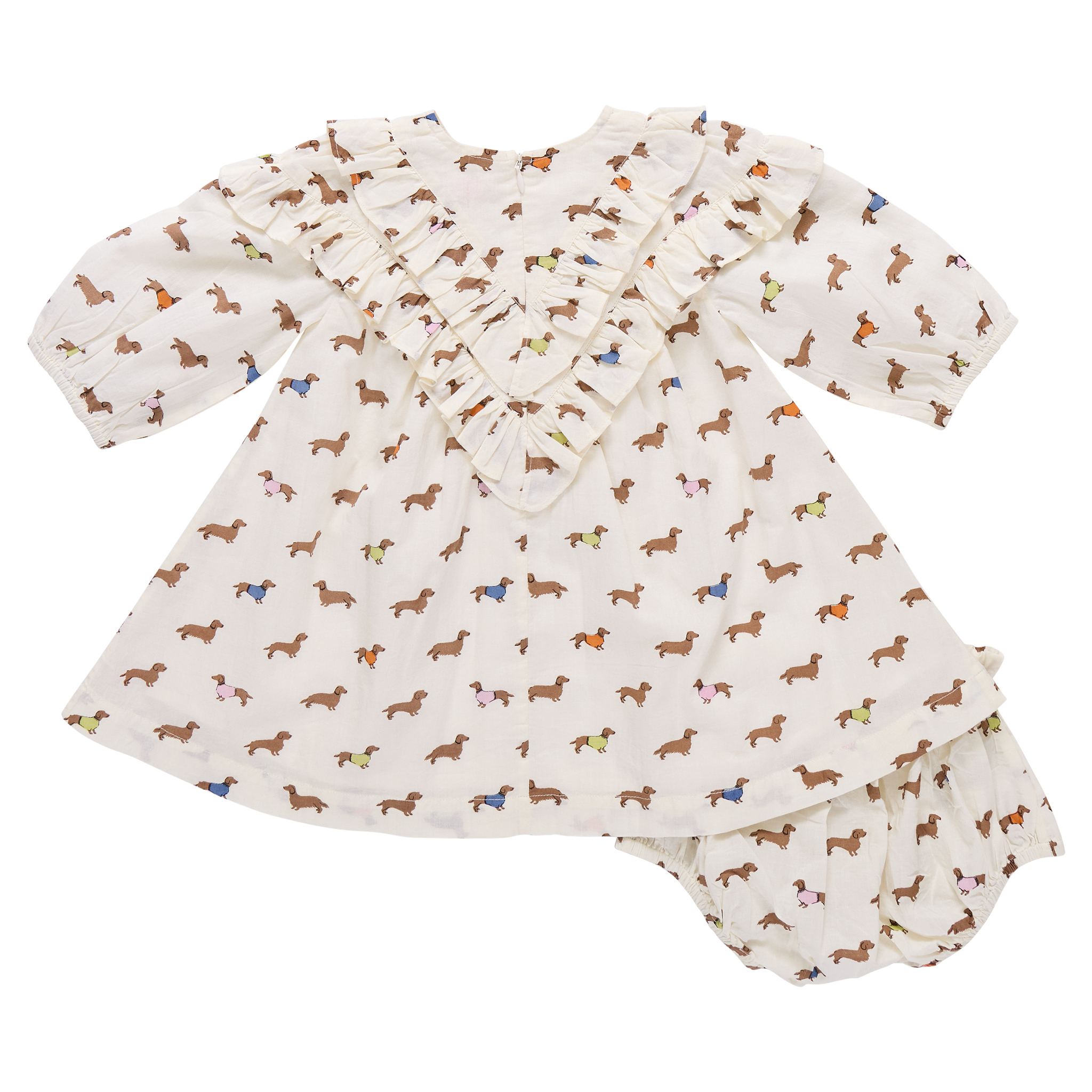 Baby Girls Everly Dress Set (Dachsunds In Sweaters)
