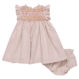 Baby Girls Stevie Dress (Tawny Brown Stripe)