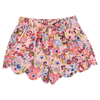 Girls Scallop Short (Burgundy Sketched Floral)