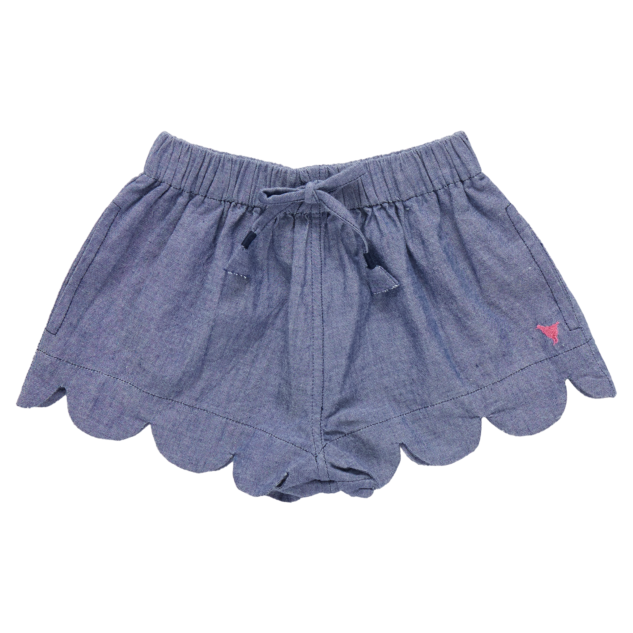 Girls Scallop Short (Chambray)