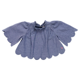 Girls Scallop Misha Top (Chambray)