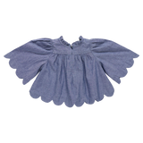 Girls Scallop Misha Top (Chambray)