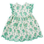 Girls Cynthia Dress (Kelly Green Eyelet)