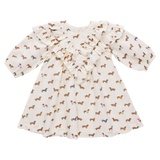 Girls Everly Dress (Dachshunds In Sweaters)