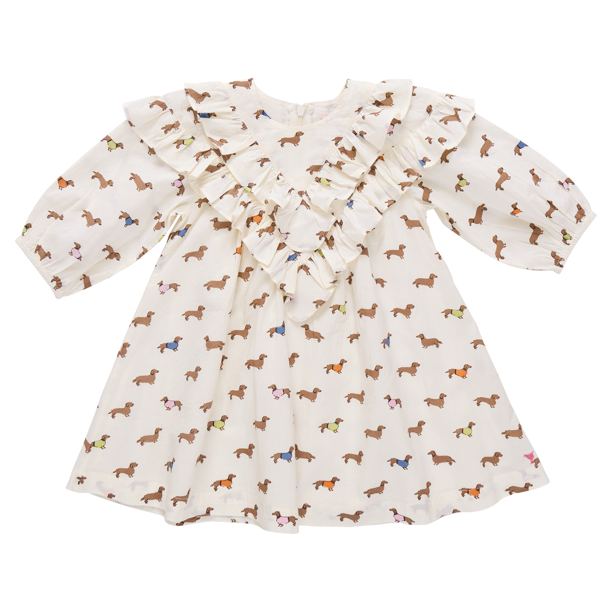 Girls Everly Dress (Dachshunds In Sweaters)
