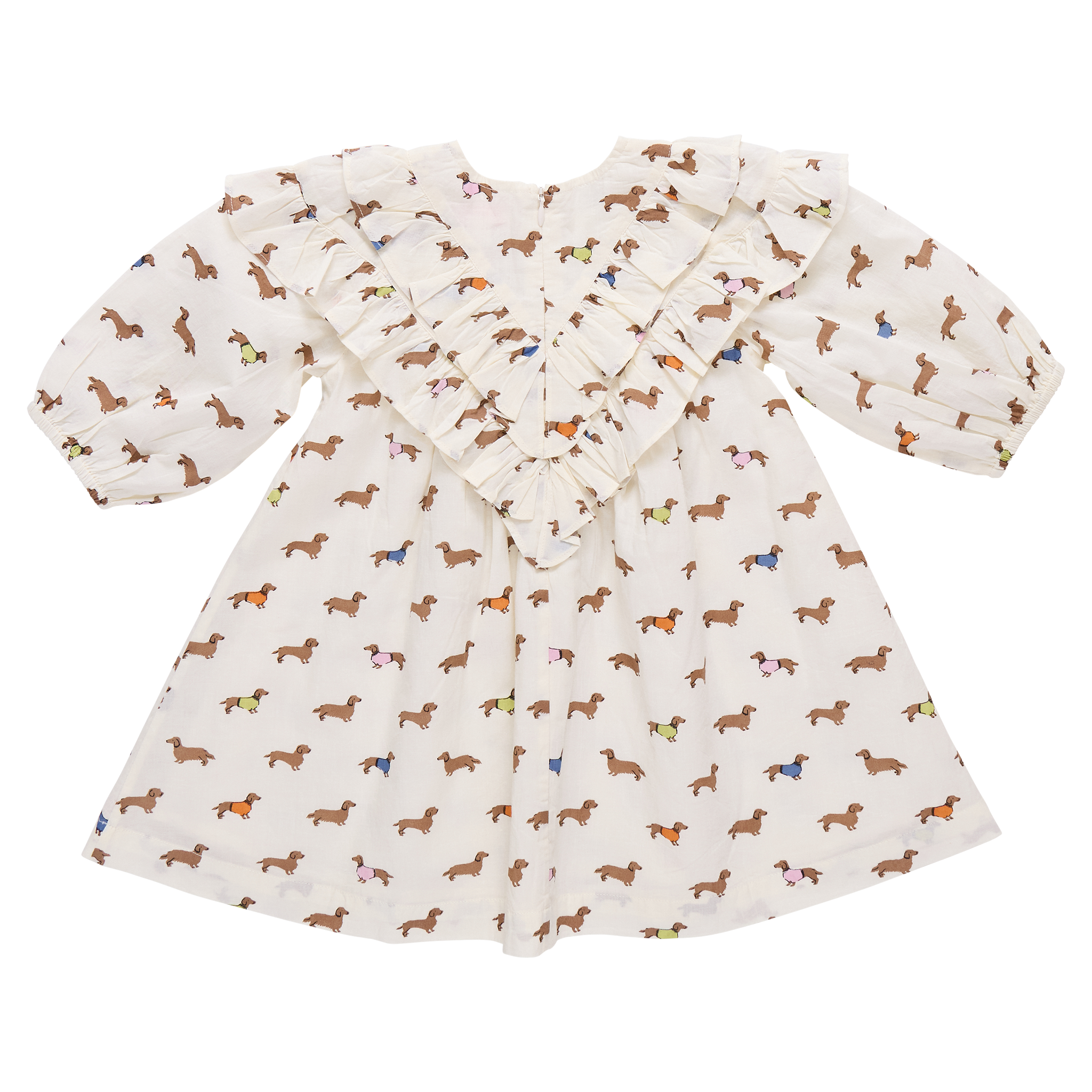 Girls Everly Dress (Dachshunds In Sweaters)