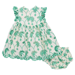 Baby Girls Cynthia Dress Set (Kelly Green Eyelet)
