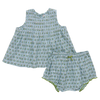 Baby Girls Jaipur 2-Pc Set (Blue Prairie Block Print)