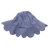 Baby Girls Scallop Sun Hat (Chambray)