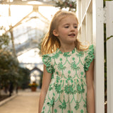 Girls Cynthia Dress (Kelly Green Eyelet)