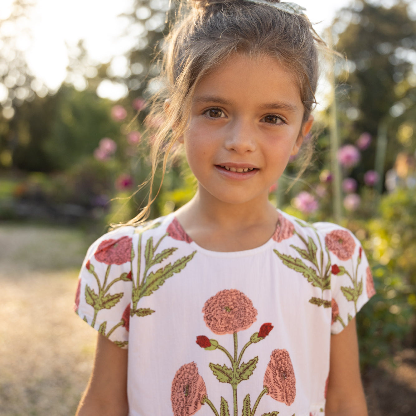 Girls Marisol Dress (Rose Dandelion)