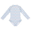 Long Sleeve Swimsuit (Diamonds)