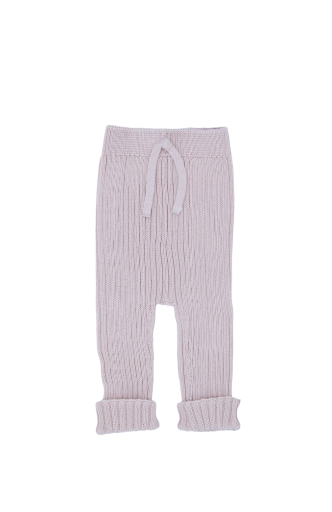 Rib Knit Pants (Light Pink)