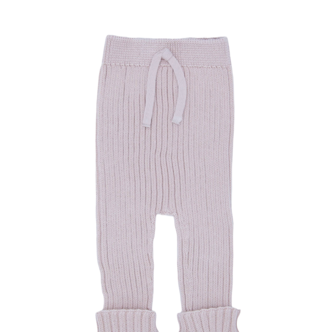 Rib Knit Pants (Light Pink)