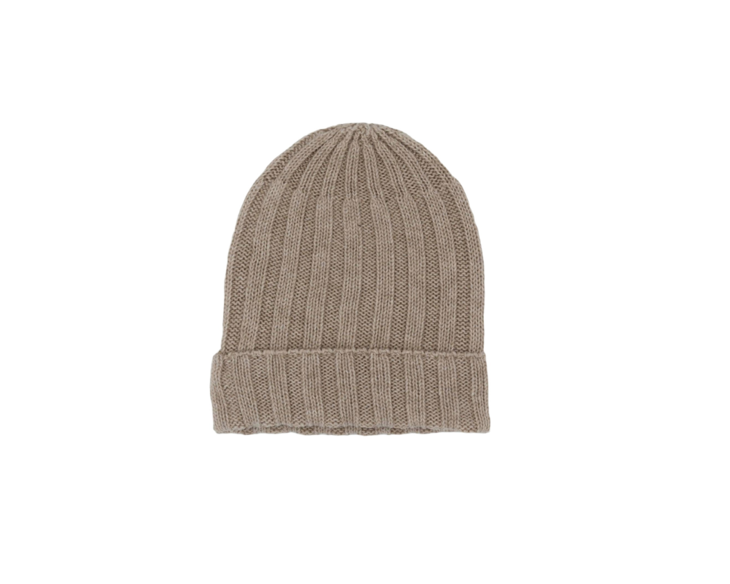 Ribbed Knit Hat (Toasted Almond)