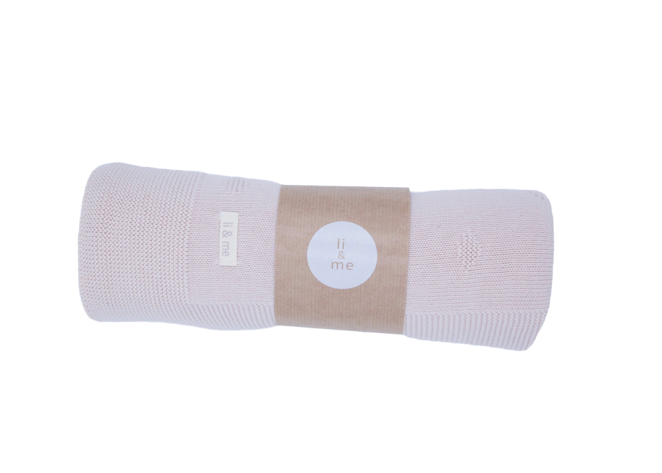 Knit Baby Blanket (Light Pink)