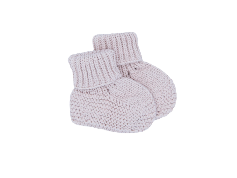 Knit Baby Bootie (Light Pink)
