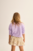 Cotton Fleece Print Puffed Sweatshirt (Lavender)
