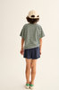 Striped Terry Cloth T-Shirt (Blue Green)