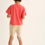 Soft Slub Cotton Print T-Shirt Good Day (Tomato)