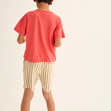 Soft Slub Cotton Print T-Shirt Good Day (Tomato)