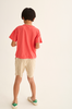 Soft Slub Cotton Print T-Shirt Good Day (Tomato)