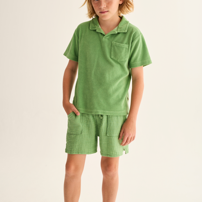 Soft Terry Cloth T-Shirt (Green)
