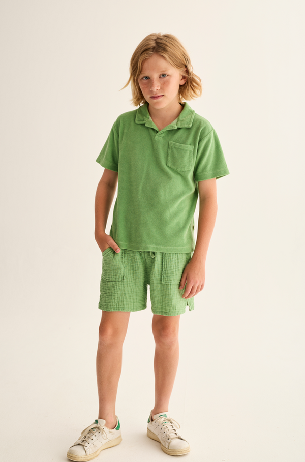 Soft Terry Cloth T-Shirt (Green)